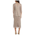 R&M Richards Women's 2 Piece Lace Swing Jacket Dress