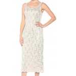 R&M Richards Women's Two Piece Lace Long Jacket Dress Missy