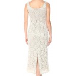 R&M Richards Women's Two Piece Lace Long Jacket Dress Missy