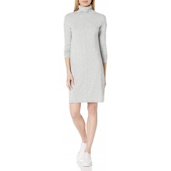 Amazon Brand - Daily Ritual Women's Soft Rayon Jersey Long-Sleeve Turtleneck Dress