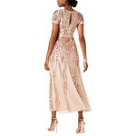 R&M Richards Women's One Piece Short Sleeve Embelished Sequins Gown