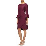 Slimming Short Dress with Bell Sleeves (Petite and Regular)