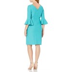 Slimming Short Dress with Bell Sleeves (Petite and Regular)