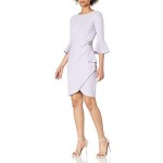 Slimming Short Dress with Bell Sleeves (Petite and Regular)