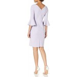 Slimming Short Dress with Bell Sleeves (Petite and Regular)