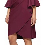 Slimming Short Dress with Bell Sleeves (Petite and Regular)