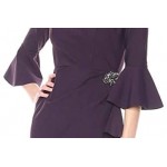 Slimming Short Dress with Bell Sleeves (Petite and Regular)