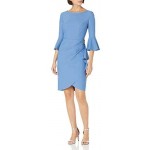 Slimming Short Dress with Bell Sleeves (Petite and Regular)