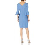 Slimming Short Dress with Bell Sleeves (Petite and Regular)