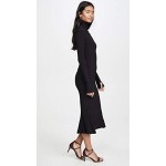 Norma Kamali Women's Long Sleeve Turtle Fishtail Dress to Midcalf