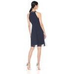 S.L. Fashions Women's Jewel Neck Sheath Dress Petite and Regular