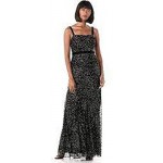 Adrianna Papell Women's Glitter Velvet Gown Set 2pcs