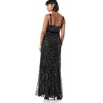 Adrianna Papell Women's Glitter Velvet Gown Set 2pcs