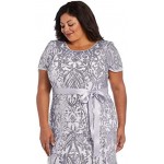 R&M Richards Women's Plus Size Long Beaded Gown