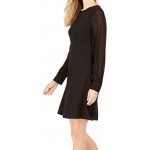 Calvin Klein Women's A-line Dress with Illusion Cuff Sleeve