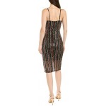 Betsey Johnson Women's Sequin Stripe Wrap Dress