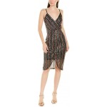 Betsey Johnson Women's Sequin Stripe Wrap Dress