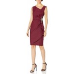 Alex Evenings Women's Slimming Short Ruched Dress with Ruffle(Petite and Regular)