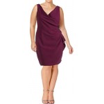 Alex Evenings Women's Slimming Short Ruched Dress with Ruffle(Petite and Regular)