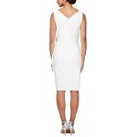 Alex Evenings Women's Slimming Short Ruched Dress with Ruffle(Petite and Regular)