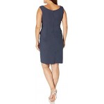 Alex Evenings Women's Slimming Short Ruched Dress with Ruffle(Petite and Regular)