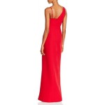 BCBG Max Azria Women's Asymmetrical Side Slit Sleeveless V-Neck Column Gown