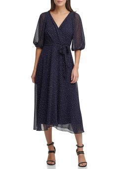 DKNY Women's Faux Wrap Dress