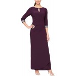 Alex Evenings Women's Dress with Keyhole Cutout (Petite and Regular)