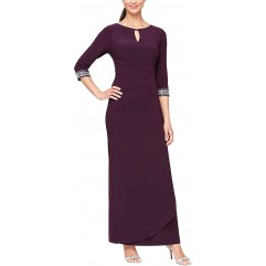 Alex Evenings Women's Dress with Keyhole Cutout (Petite and Regular)