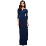 Alex Evenings Women's Dress with Keyhole Cutout (Petite and Regular)