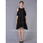 Polyester/Crepe With Plain Above Knee Dress