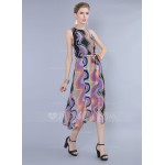 Polyester/Chiffon With Print Maxi Dress