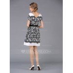 Polyester/Cotton With Print Above Knee Dress