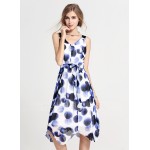 Polyester With Print Knee Length Dress