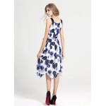 Polyester With Print Knee Length Dress