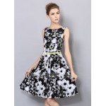 Polyester With Print Knee Length Dress