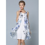 Polyester/Chiffon With Print Above Knee Dress