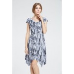 Polyester With Stitching Knee Length Dress