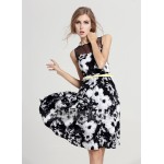 Chiffon With Print Knee Length Dress