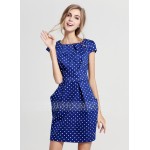 Polyester/Cotton With Print Above Knee Dress