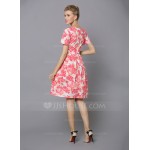 Polyester/Poplin With Print Above Knee Dress