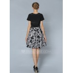 Polyester/Cotton With Print Above Knee Dress