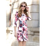 Polyester/Poplin With Print Above Knee Dress