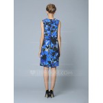 Polyester/Acetate With Print Above Knee Dress